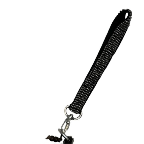 TOMMY BAHAMA BEADED GEOMETRIC ABALONE SHELL TRIM CLUTCH WRISTLET BAG - Picture 7 of 8